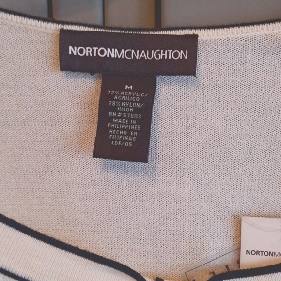 Norton McNaughton pullover sweater top size medium NEW with tags - Picture 3 of 7